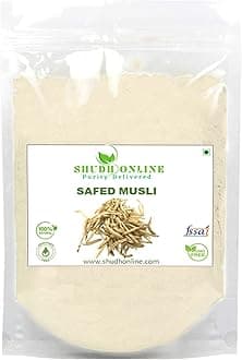 Shudh Online Safed Musli Powder Original (100 Grams), White Musli Churna, Swet Musli Pak, Safed Musali, Shwet Musali (Testosterone Booster)