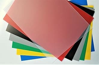 Plastic Sheet Polypropylene Coloured ViPrint Graphic Arts 0.8mm Thick A5 to A2 (Black, Sample 50mm x 50mm)
