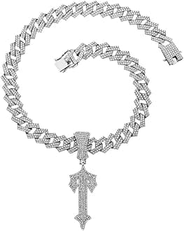 Ice Out Chain for Men Premium Zircon Stones Hypoallergenic Durable Hip-Hop Streetwear Chain Necklace Men