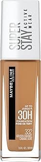 Super Stay Full Coverage Liquid Foundation Active Wear Makeup, Up to 30Hr Wear, Transfer, Sweat & Water Resistant, Matte Finish, Golden Caramel, 1 Count