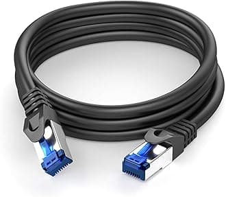 KabelDirekt – Network Cable – Transfers 10Gbps & fibre optic internet speed – Ethernet & LAN Cable – 5x 1.5m, Available in 0.25-30m – For Gigabit networks, routers/modems, RJ45 (black/silver)