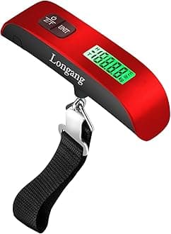 Digital Hanging Luggage Scale with Backlit for Travel, Portable Handheld Suitcase Weight Scale with Hook, 110 Pounds, Battery Included