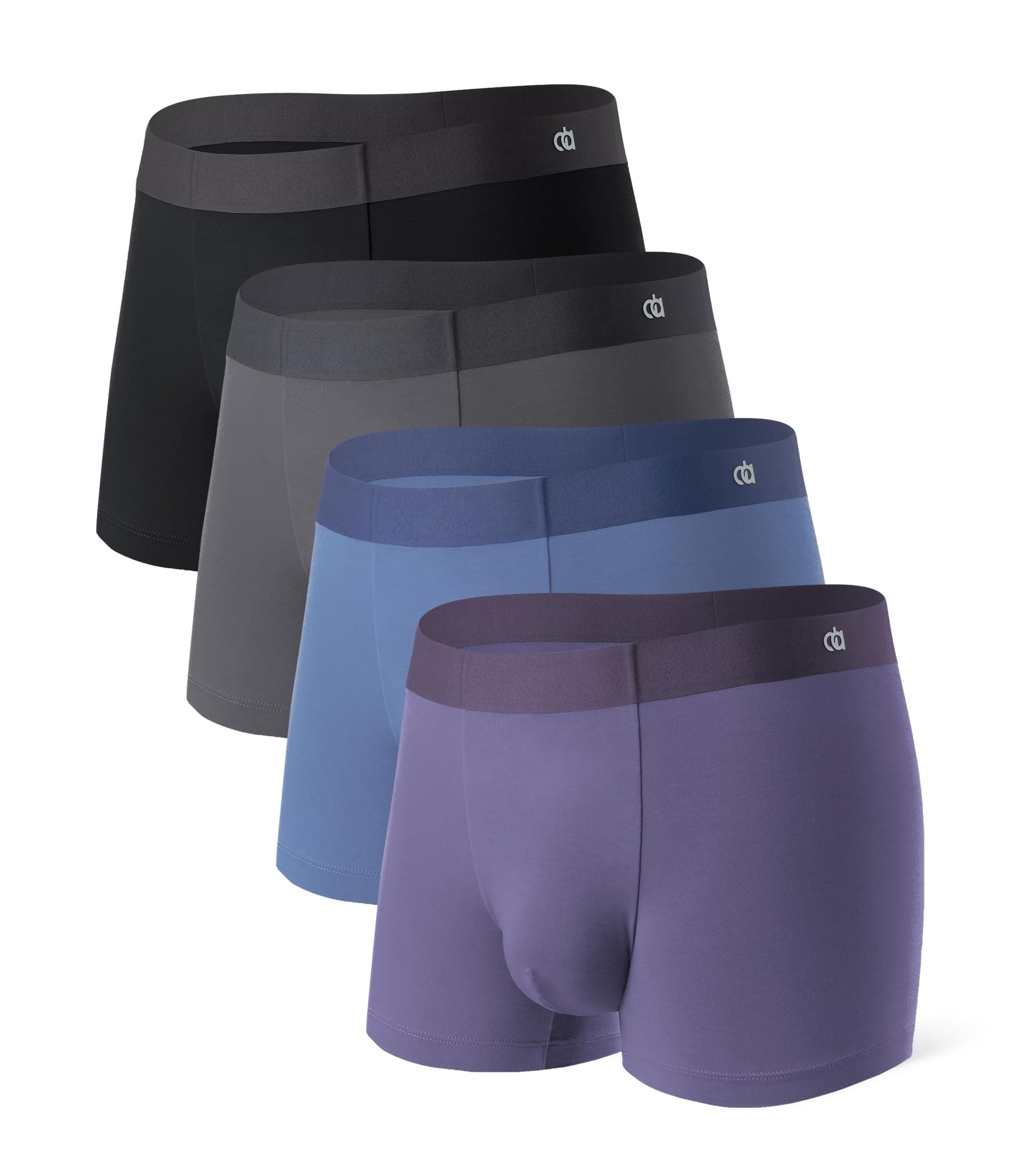 DAVID ARCHY Modal Fitted Boxer Briefs 4 Pack