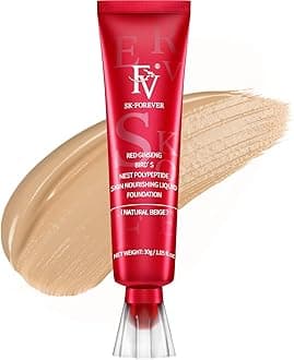 Waterproof Liquid Foundation with Matte Finish, Lightweight, Oil-Free, Natural Look Makeup for Combination & Oily Skin, Light to Medium Coverage,Natural Beige, 1.05 fl. oz.