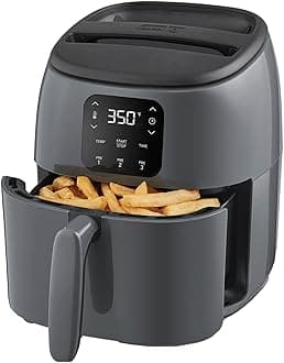 Digital Tasti-Crisp™ Air Fryer - Compact Electric Digital Fryer With Auto Shut-Off Feature - Ideal for Small Spaces - AirCrisp® Technology - 2.6 Quarts - Cool Grey