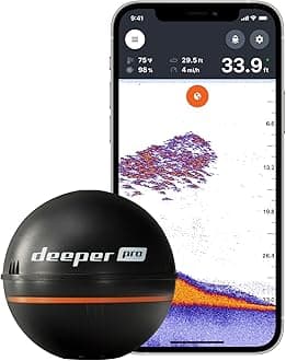 Deeper Pro Smart Sonar Castable and Portable Smart Sonar WiFi Fish Finder for Kayaks and Boats on Shore Carp Fishing Fish Finder