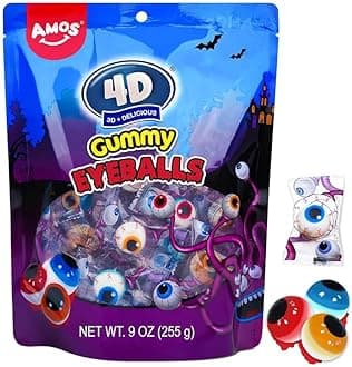 Amos 4D Gummy Candy (Assorted 9oz, Mixed-Fruit)