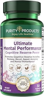 Ultimate Mental Performance Supports Memory Recall, Mental Focus + More - Nootropic Powerhouse ft. Patented Botanical Plant-Based Ingredients - Vegan & Non-GMO - 30 Veggie Caps