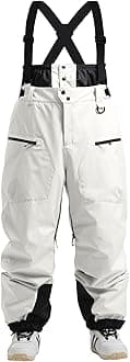 GSOU SNOW Men Snow Bibs Women Baggy Ski Pants Snowboard Overall Insulated Waterproof Windproof Warm Winter