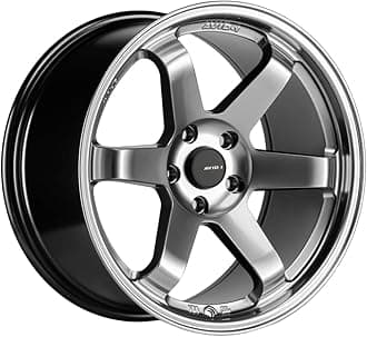AVID.1 AV-06 Hyper Black 18x8 Custom Wheel – Fits 5x114 Bolt Pattern with +35 Offset – Lightweight Performance Alloy Wheel – Aggressive Street Style & Track-Ready Car Accessories