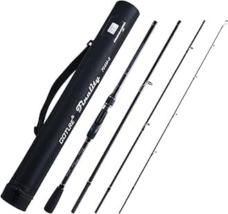 Goture Travel Fishing Rods, 4 Piece Fishing Pole with Case/Bag, Casting/Spinning Rod,Ultralight Fishing Baitcasting Rod 7ft for Saltwater Trout, Bass, Walleye, Pike