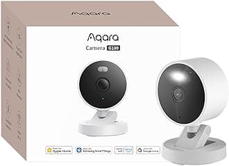 Aqara G100, 2K Indoor/Outdoor Security Camera, HomeKit Secure Video, 2-Way Audio, Spotlight Color/IR Night Vision, AI Detection, 140° FOV, Wi-Fi 6, Supports HomeKit, Alexa, Google and IFTTT, Black