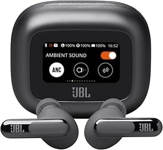 Live Beam 3 - True Wireless Noise-Cancelling Stick-Closed Earbuds, 48Hrs Total Playback, Wireless Charging, 6 Mics for Perfect Calls, Multi-Point Connection, IP55 Waterproof and dustproof (Black)