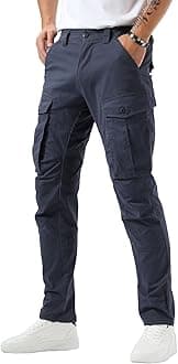 Men's Cargo Pants Slim Fit with Articulated Knees
