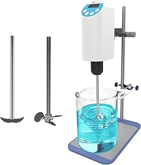 - JOANLAB Digital Overhead Stirrer Mixer Electric Laboratory Industrial Liquid Mixer Stirring 30,000mPa.s,20L,100-2000RPM Adjustable