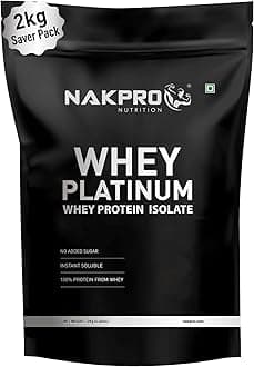 Platinum Whey Protein Isolate 2kg Coffee | 28g Protein, 6.4g BCAA | Trustified Certified 100% Authentic Supplement Powder & No Adulteration | Low Carbs, Fast Absorbing Whey Protein Powder