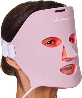 Solawave Red Light Therapy Mask for Face | Red & Near-Infrared Led Light Device | Reduces Appearance of Fine Lines & Wrinkles | Improves Firmness, Elasticity, & Texture | 10-Min Anti-Aging Treatment