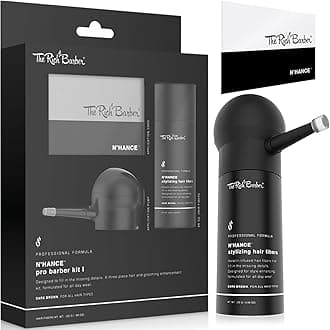 (Hair Fibres + Applicator (Dark Brown)) - N'Hance Pro Barber Hair Fibres + Applicator (Dark Brown)