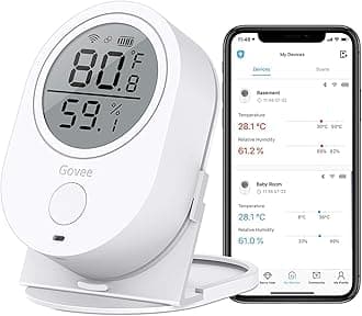 WiFi Thermometer Hygrometer H5051, Bluetooth Indoor Temperature Humidity Monitor with App Notification Alert, Smart Humidity Sensor for Greenhouse Wine Cellar, 2 Years Free Data Storage Export