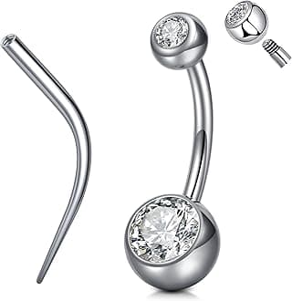 QWALITPiercing Taper Threadless Piercing Changing Tool Piercing Taper Insertion Tool Piercing Threader Tool Flat Back Earring Applicator Tool Labret Titanium Threadless Insertion Pin 16g 18g 20g