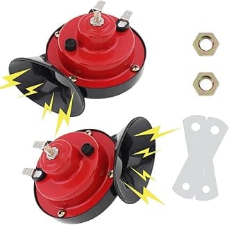 2pcs 300dB Train Horn for Truck, 12V Waterproof Double Horn, Air Electric Snail Horn for Car, Truck, Motorcycle, Bike & Boat