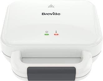 Breville Deep Fill Toastie Maker | 2 Slice Sandwich Toaster | Non-Stick Plates | Cooks a Toastie in 5 Minutes | White [VST091]