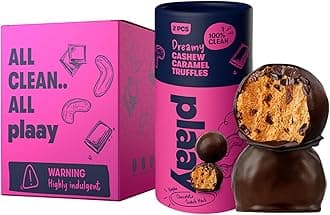 – Cashew Caramel Chocolate Truffles | Premium Quality 71% Dark Chocolate | Vegan | Keto Friendly | Gluten Free | No Added Sugar | 100% Clean Ingredients | Healthy Snack | 10 x 30g