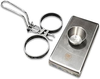 Rattleware Stainless Steel Egg Rings (2 Ring Set) – Commercial-Grade Round Egg Cooker Rings with Heat-Resistant Handle – Ideal Egg Mold for Frying Eggs and Breakfast Sandwiches