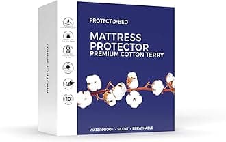 Protect-A-Bed, Premium Cotton-Terry Mattress Protector, Waterproof, 5-sided, Queen
