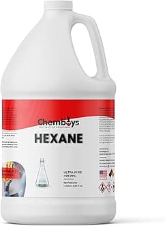 Chemboys Hexane –- High Purity Solvent for Botanical Oil Extraction - Industrial Non Polar Solvent for Cements, Ink - Made in USA - 8 fl oz