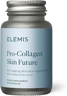 ELEMIS Pro-Collagen Skin Future Supplements, Daily Ingestible Reduces the Look of Fine Lines & Wrinkles, Supports Hydration & Elasticity, 60 Capsules
