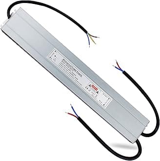 REYLAX 12V LED Driver Lighting Outdoor Transformer 300W 25A, IP67 Waterproof Transformer, Constant Voltage LED Power Supply, AC to DC Low Voltage Light Adapter, for Garden LED Lamps and Shed Light