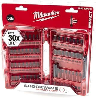 4932430907 Shockwave Drill/Screwdriver Bit Set - Red (56-Piece)