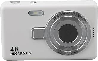 Digital Camera, 50MP 1080P Point and Shoot Digital Camera with 2.4in TFT Screen, 16X Zoom, Auto Focus, Portable Compact Design, for Photography Travel Vlog (White)