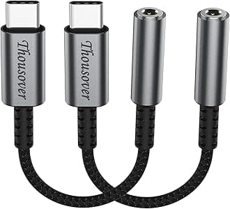 USB Type C to 3.5mm Female Headphone Jack Adapte