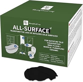 Black Ceramic Tile Bathroom Wall Bathtub Paint Sink Paint Refinishing Kit (50-60sq.ft), Easy of Use Tub Resurfacing Bathroom Sink Tub Kitchen Countertop, Low Odor No Toxic Tub And Tile Refinishing Kit
