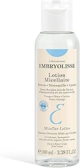 Embryolisse Mini Cleansing Micellar Lotion, 3.4 fl oz (100 ml), Wiping Type, Makeup Remover, Micellar Cleansing Water, Travel Size