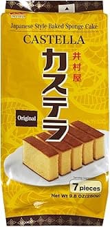 Imuraya Japanese Style Pre-Sliced Baked Sponge Pound Cake 9.8oz, 7 Pieces (Original)