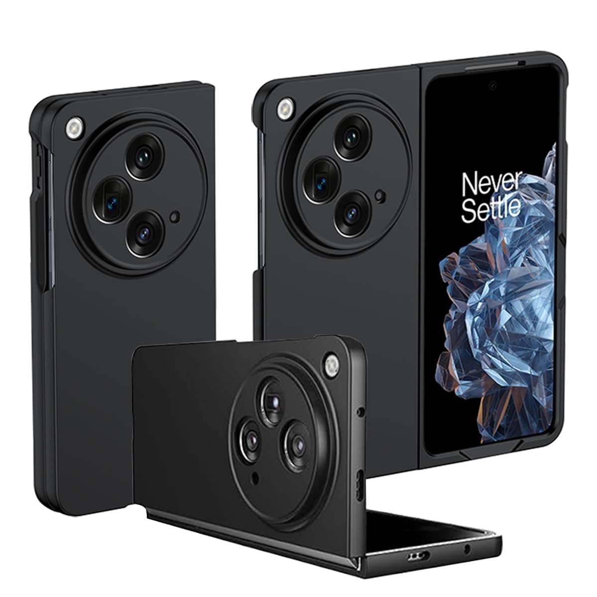 Case for OnePlus Open, Ultra-Thin, Drop Resistant, Shockproof Bumper Anti-Scratch Frosted Silky-Soft Touch Cover Case for OnePlus Open, Black