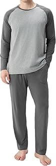 DAVID ARCHY Men's Combed Cotton Soft Sleepwear Long Sleeve Top and Bottom Pajama Set Short Sleeve Set