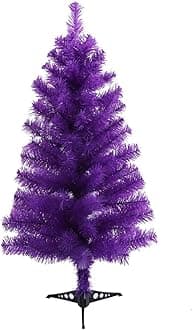 Christmas Tree with Plastic Stand,3-feet, PVC (Purple)