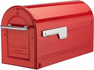 7900-7R-SR Boulder Mailbox, Red