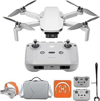 DJI Mini 4K with Accessories, Drone with Camera 4K Professional, Under 249 g, 3-Axis Gimbal Stabilization, 10km Video Transmission, Auto Return, Wind Resistance, 31-Min Max Flight Time