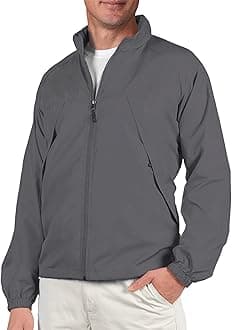 SCOTTeVESTPack Windbreaker Jacket for Men - 19 Hidden Pockets - Lightweight Water Repellent Coat for Travel & More