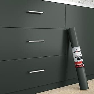 Decotalk - 30cm x 5m Dark Green Peel and Stick Wallpaper Waterproof Vinyl Wallpaper Wall Decor