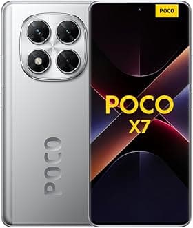 POCO X7 smartphone, 8+256GB, Silver, 50MP main camera with OIS, 5110mAh battery, IP68 (no charger included), 2 year Warranty