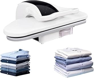 Large Steam Iron Press with LED Touch Screen,1600W Compact Ironing Steam Press with 5 Fabric Settings,Steam Press Iron Machine,Digital Steam Presss for Home Business (White)