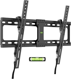 UL Listed TV Wall Mount Tilting Brackets for Most 37"-90" Flat Curved Screen TVs with Max VESA 600x400mm, Weight Capacity 132lbs, Low Profile Space Saving for 16", 24" Stud