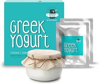 Zoh Probiotics Greek Yogurt Starter Culture | Reusable Heirloom Starter for Creamy, Tangy Yogurt | Lab-Tested, Non-GMO, Gluten-Free | Beginner-Friendly | Makes Endless Batches