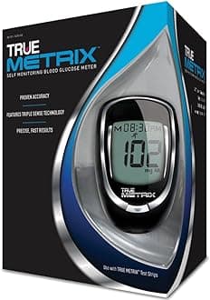OWell TrueMetrix Blood Glucose Testing Kit. Includes: Meter, 10 Test Strips, 10 Lancets, Adjustable Lancing Device, Control Solution, Owners Log Book & Manual